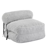 Latina Indoor Foldbable Bean Bag Lounge chair, Light Gray N775P265519G