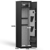 ZNTS High-Security Steel Rifle Cabinet - 4-5 Gun Capacity, Electronic Lock, Solid Bolts, Dual Alarms, W2746P205442