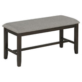 6-Piece Kitchen Dining Table Set Wooden Rectangular Dining Table, 4 Fabric Chairs and Bench Family 82897047
