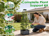 4 Adjustable Height Self-Watering Raised Planter Box with Trellis, Built-in 2L Water Reservoir PP 60198238