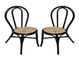 Set of 2, 15.5x20.5x35.5" Black Rattan Dining Chair W2078P251032