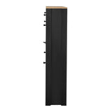 Functional Entryway Organizer with 2 Flip Drawers, Wood Grain Pattern Top Shoe Cabinet with Drawer, 98388469