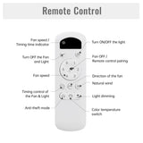 42 Inch Ceiling Fans with LED Light 22W and Remote Control 6 Wind Speed Reversible DC Motor White W934P244412