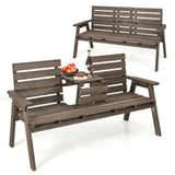Wooden bench withFol dable Middle Table 61250127