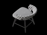 360&degSwivel Bar Chairs set of 2, equipped with soft cushioned backrest counter stool, metal leg W1727P234205