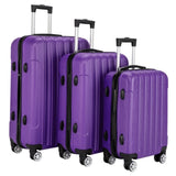 ZNTS 3-in-1 Multifunctional Large Capacity Traveling Storage Suitcase Luggage Set Purple 26825408