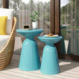 Metal S/2 end table 73614.00T