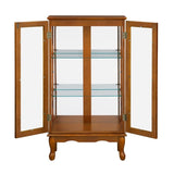 Curio Cabinet Lighted Curio Diapaly Cabinet with Adjustable Shelves and Mirrored Back Panel, W169391690