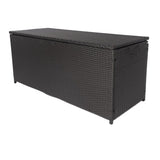 ZNTS Outdoor Storage Box, 113 Gallon Wicker Patio Deck Boxes with Lid, Outdoor Cushion Storage Container W32965341