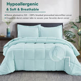 3 Piece Pre Washed Down Alternative Comforter Set with 2 Shams 98891344