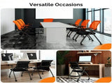 1 Pack Stackable Conference Room Chairs with Wheels, Folding Office Chair with Rebound Back, Padded 44655022