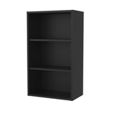 Guadalupe Wall Cabinet in Melamine with Open Storage, Black B128P244994