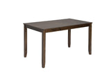 6 Piece Kitchen Set, Rectangular Wooden Table with 4 Upholstered Chairs and a Bench, 74652059