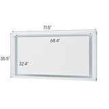 ZNTS 72 x 36 Inch Frameless Rectangular LED Bathroom Vanity Mirror with Touch Sensor, Anti-Fog, and 3 20S0301-72