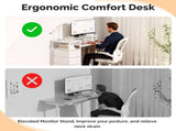 3-Drawer 4-Shelf P2 Particleboard Iron Pipe Computer Desk with Power Strip 03545599
