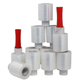 12pcs Polyethylene 4in*800ft Stretch Wrap, Clear, Includes Two Red Handles 72834252