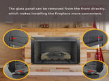 28inch Infrared Electric Fireplace Insert, Touch Panel Home Decor Heater, With Cracking Sound W1769P191328