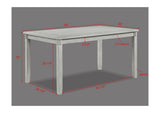 Rustic Farmhouse Transitional 5-Piece Dinette Dining Set Rectangular Table Linen Look Fabric B011P184616