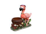 Outdoor Garden Sculpture Flamingo Flower Pot Planter - Unique Yard Statue Decoration, Interesting W5398P454683