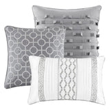 7 Piece Comforter Set Grey King B03596856