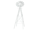 8FT Weather Resistant Yard Garden Windmill White 61519287