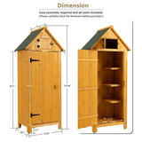 ZNTS 30.3"L X 21.3"W X 70.5"H Outdoor Storage Cabinet Tool Shed Wooden Garden Shed Natural W142267667