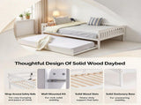 White painted finish, solid pine construction , Twin-size bed, 07655524