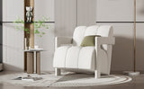 U-Can 26.3'' Modern Minimalist Leisure Armchair, Armchair with L-shaped Armrests and Polyester N724P256551A