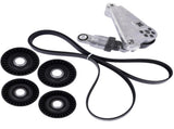 6Pcs Drive Belt Kit W/ Tensioner & Idler Pulleys For 2012-2018 Jeep Wrangler JK 3.6L 04627038AA 27502651