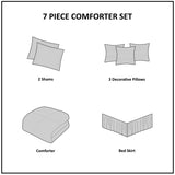 7 Piece Tufted Comforter Set Plum Queen B03596871