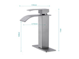 Waterfall Spout Single Handle Bathroom Sink Faucet 44666036