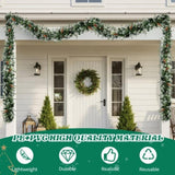 2 Pack 9FT Pre-lit Snow Flocked Christmas Garland, Lighted Artificial Xmas Garland with 200 Warm 83757573