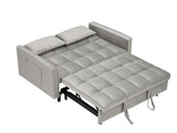 Modern Velvet Loveseat Futon Sofa Couch Pullout Bed, Small Love Seat Lounge Sofa w/Reclining 11183892