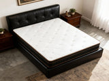10 Inch Twin Mattress, Innerspring Mattress with Black Gold Trim & White Cover - Medium Firm 88570889