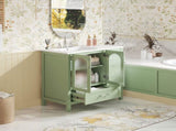 36" Bathroom Cabinet with Waffle Texture Doors, Bathroom Vanity with Four Drawers and Two N710P280025C