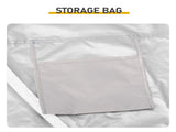6.8x4.9FT Light Gray Arched Bicycle Storage Shed, 210D PU Silver Coated Oxford, Black Fiberglass Rod 88024507