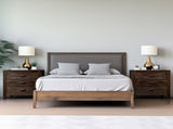 Wood Nightstand End Side Table with 3 Drawer for Living Room, Bedroom 02743456