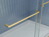 Bypass shower door, sliding door, with 5/16" tempered glass and Brushed Gold finish 6074 W2122P225221