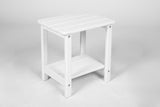 Lounge Chair with Side Table, 3-Piece Oversized Chaise Lounge Chair Setwith Wood Texture,White, All W2103P254668