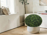 18.5IN dark Artificial Topiary Balls Outdoor Faux Boxwood Decorative Green Spheres for Garden Front W2945P460785
