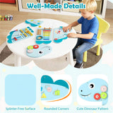 11-in-1 Dinosaur Activity Wall Busy Board Panels-- Wooden Sensory Toy-Blue 29392813