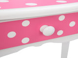 Three-Fold Mirror Single-Drawing Curved Foot Children Dressing Table Red Dots 86853983