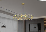 Modern 36" Gold Round Chandelier Light Fixture, K9 Crystal Chandeliers for Room, Living Room, W1340P310781
