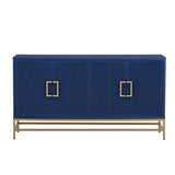 TREXM Retro-Style Sideboard with Adjustable Shelves, Rectangular Metal Handles and Legs for Kitchen, N715P232695M