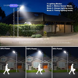 ZNTS Solar Street Lights Outdoor,800pcs Super Bright LED Beads Commercial Parking Lot Light, Dusk to Dawn W1592P189956