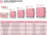 Luggage Sets 6 Piece with Duffel Bags, Hardside Expandable Suitcases with Spinner Wheels TSA Lock, W3412P390505