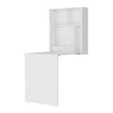 White Wall-Mounted Drop-Leaf Table B062P290227