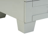 30" Blue Grey Bathroom Vanity with Ceramic Sink - Soft-Close Drawers, Solid Wood Frame, W2896P344074
