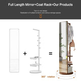 Full-length mirror solid wood rubber wood glass, 65.7*17.7in Large mirror W2987P225477