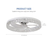 ZNTS Modern Acrylic Ceiling Fan Light with Remote Control, Dimmable LED Chandelier, 6-Speed Adjustable, W1340P200008